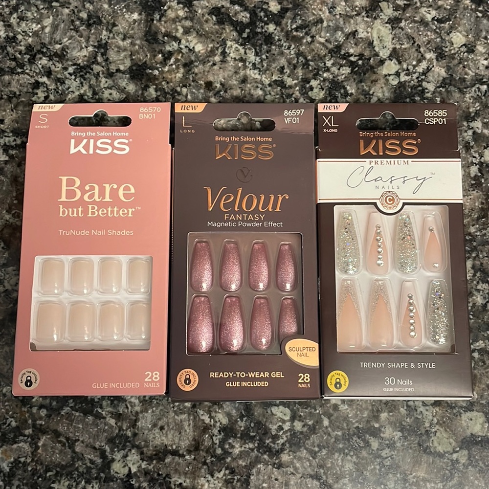 KISS Press On Nails (3 pack variety)